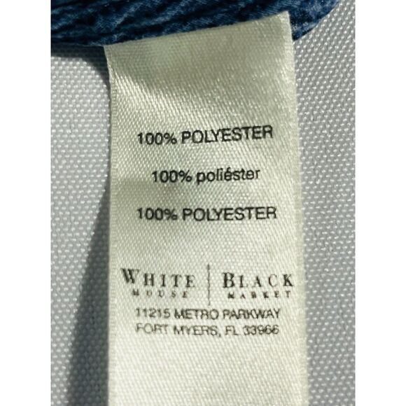 WHBM Blue Tunic Blouse Layering Cottagecore Cowgirl Country Small Sheer - Picture 6 of 9